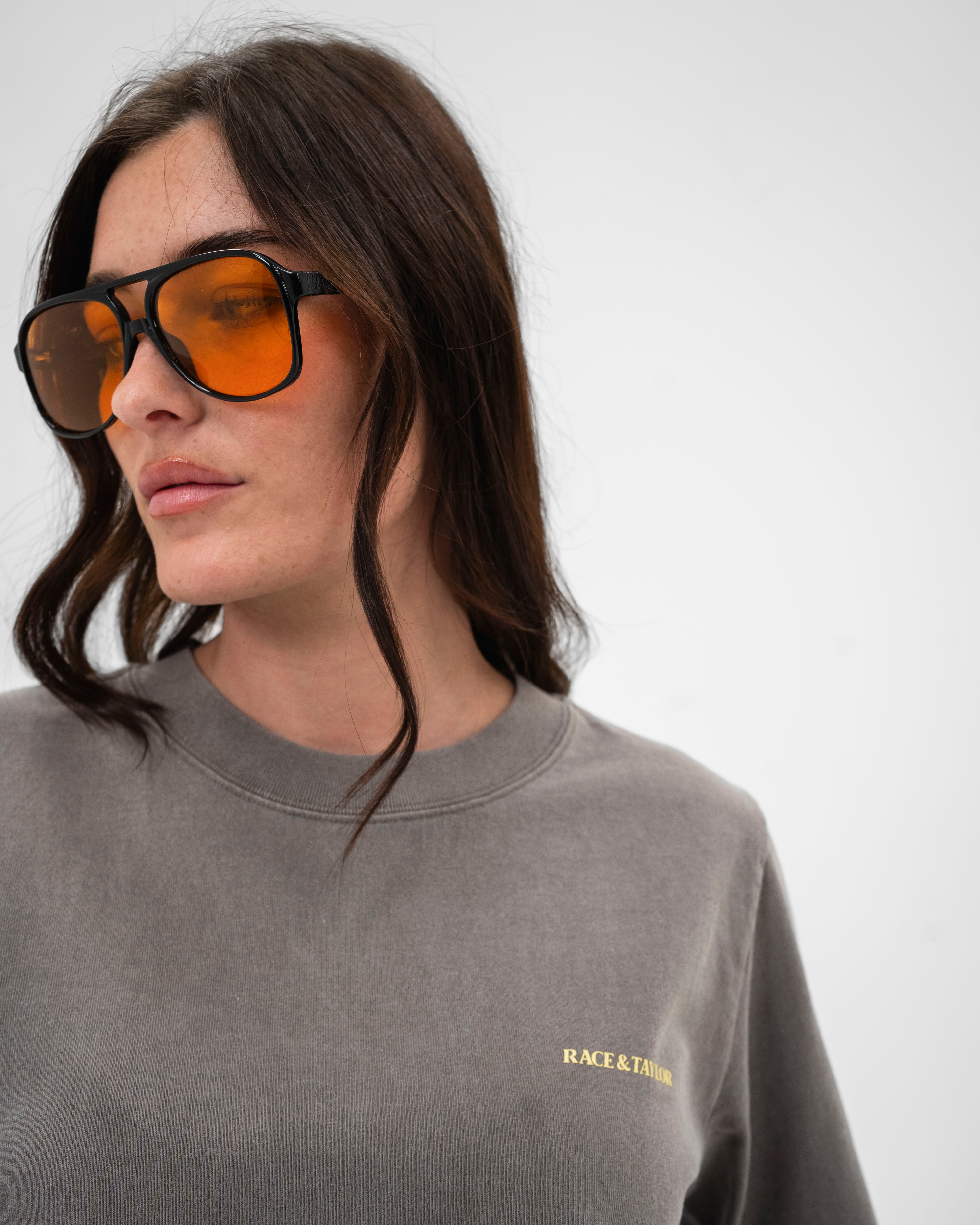 Cropped Night Caps Faded Long Sleeve T-Shirt