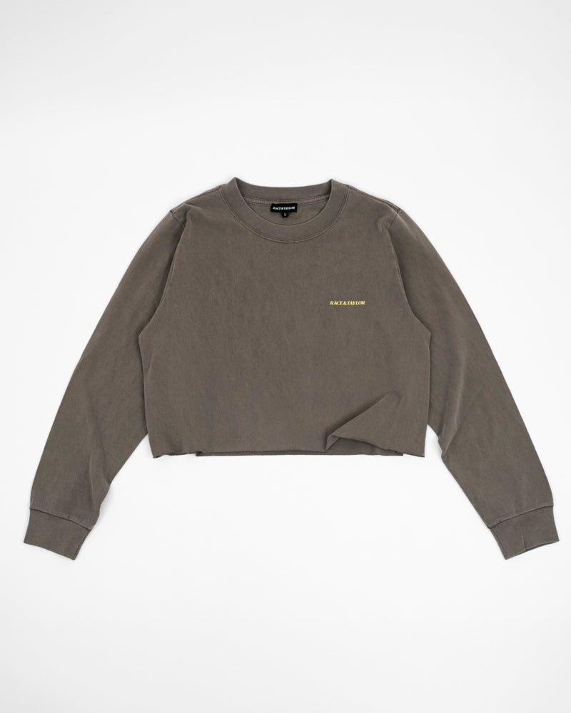 Cropped Night Caps Faded Long Sleeve T-Shirt